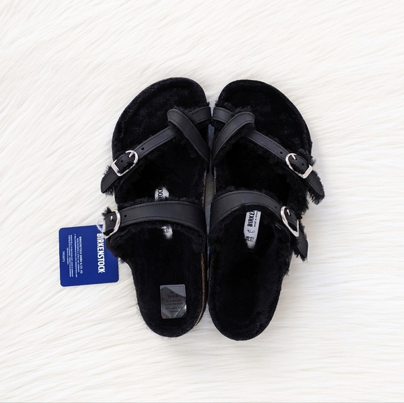 Birkenstock Mayari Shearling Oiled Leather Sandals - Womens 7 - New In Box - Picture 3 of 16